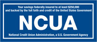 Your funds federally insured by NCUA