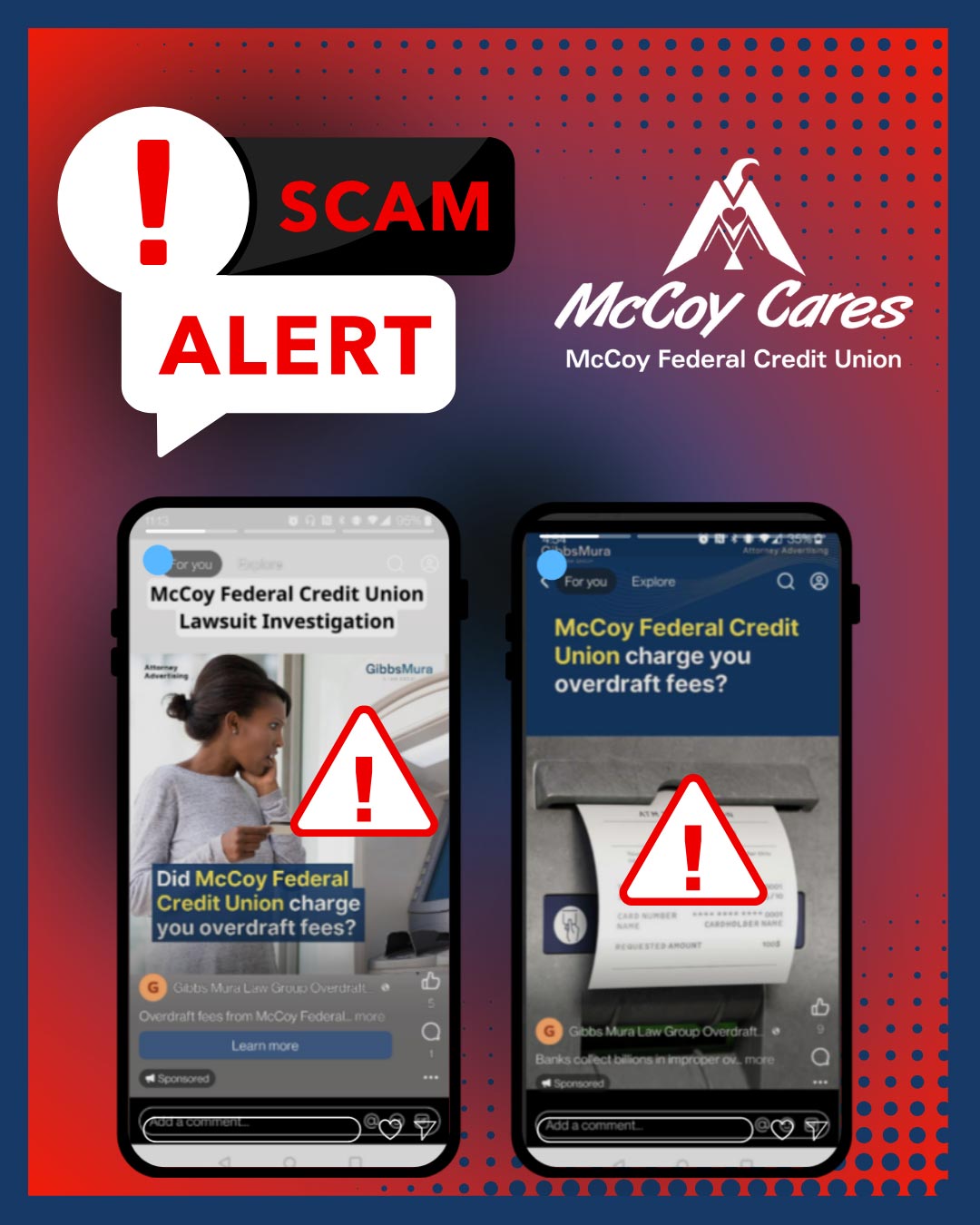 Publicación de estafa de sobregiro de McCoy